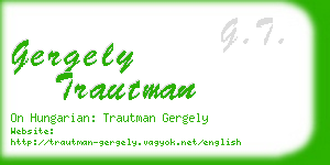 gergely trautman business card